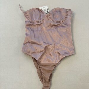 Zara satin bodysuit